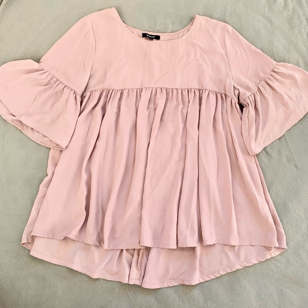 Pink babydoll top